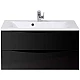 Приобрести Тумба под раковину BelBagno Marino 90 MARINO-900-2C-SO-NL-P подвесная Nero Lucido в магазине сантехники Santeh-Crystal.ru