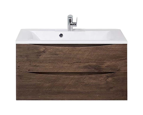 Купить Тумба под раковину BelBagno Marino 80 MARINO-800-2C-SO-RW-P подвесная Rovere Moro в магазине сантехники Santeh-Crystal.ru