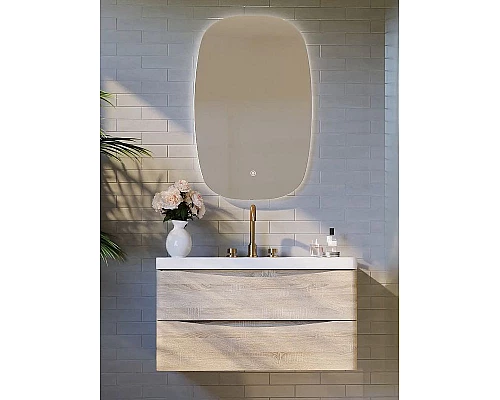 Заказать Тумба под раковину BelBagno Marino 60 MARINO-600-2C-SO-RG-P подвесная Rovere Grigio в магазине сантехники Santeh-Crystal.ru