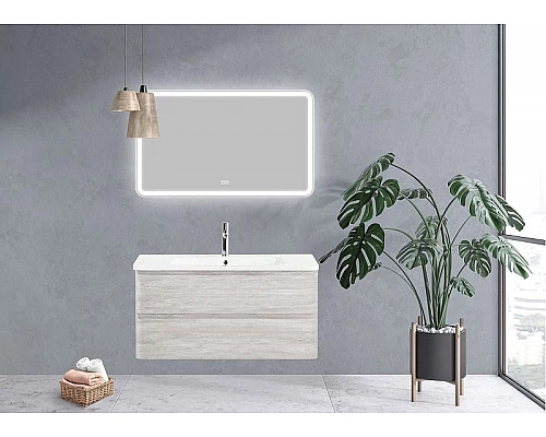 Приобрести Зеркало BelBagno Marino 100 SPC-MAR-1000-600-LED-TCH-WARM с подсветкой с подогревом с сенсорным выключателем в магазине сантехники Santeh-Crystal.ru