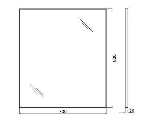 Купить Зеркало BelBagno SPC-AL-700-800 Хром в магазине сантехники Santeh-Crystal.ru