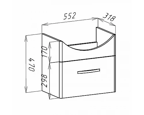 Приобрести Тумба под раковину Bellezza Анкона 60 4639609090011 подвесная Белая в магазине сантехники Santeh-Crystal.ru