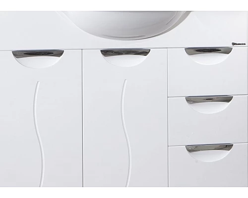 Приобрести Тумба под раковину Bellezza Глория 105 4638518080014 с бельевой корзиной Белая в магазине сантехники Santeh-Crystal.ru