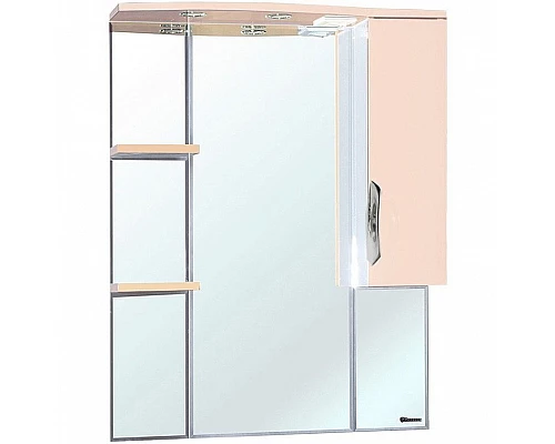 Купить Зеркало со шкафом Bellezza Лагуна 85 R 4612114001079 с подсветкой R Бежевое Белое в магазине сантехники Santeh-Crystal.ru