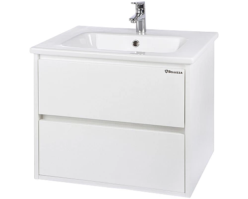 Приобрести Тумба под раковину Bellezza Лоренцо 60 4639109180014 подвесная Белая в магазине сантехники Santeh-Crystal.ru