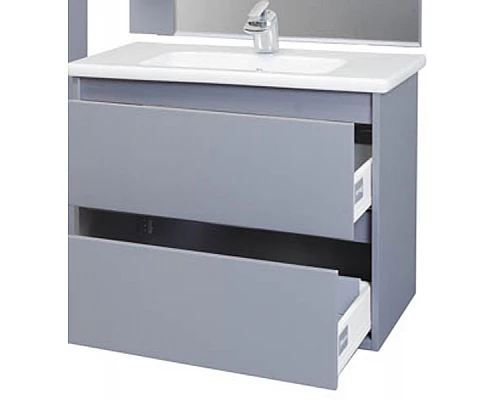 Приобрести Тумба под раковину Bellezza Лоренцо 80 4639113270367 подвесная Серебро в магазине сантехники Santeh-Crystal.ru