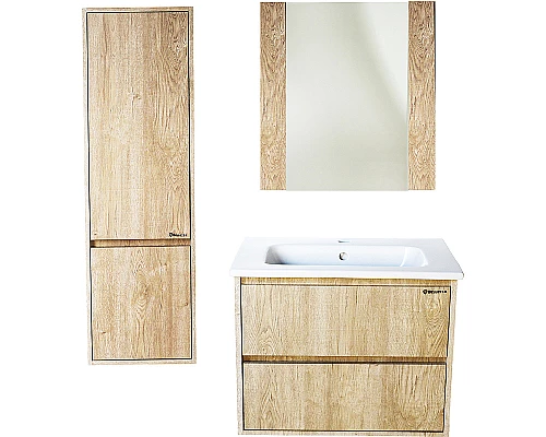 Купить Тумба под раковину Bellezza Лоренцо 60 4639109270470 подвесная Дуб светлый в магазине сантехники Santeh-Crystal.ru