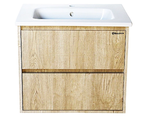 Купить Тумба под раковину Bellezza Лоренцо 60 4639109270470 подвесная Дуб светлый в магазине сантехники Santeh-Crystal.ru