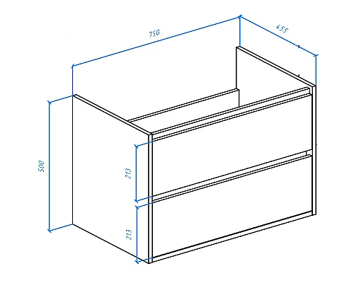 Купить Тумба под раковину Bellezza Лоренцо 80 4639113270473 подвесная Дуб светлый в магазине сантехники Santeh-Crystal.ru