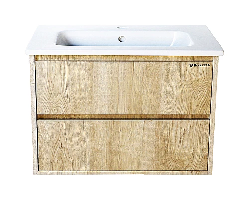 Купить Тумба под раковину Bellezza Лоренцо 80 4639113270473 подвесная Дуб светлый в магазине сантехники Santeh-Crystal.ru