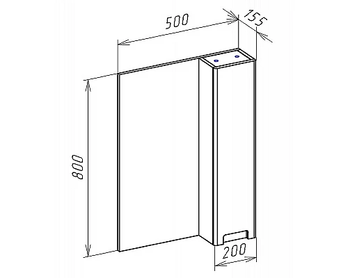 Приобрести Зеркало со шкафом Bellezza Пегас 50 R 4610406021033 Красное Белое в магазине сантехники Santeh-Crystal.ru