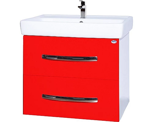 Купить Тумба под раковину Bellezza Рокко 50 4633706000034 подвесная Красная Белая в магазине сантехники Santeh-Crystal.ru