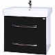 Заказать Тумба под раковину Bellezza Рокко 50 4633706000041 подвесная Черная Белая в магазине сантехники Santeh-Crystal.ru