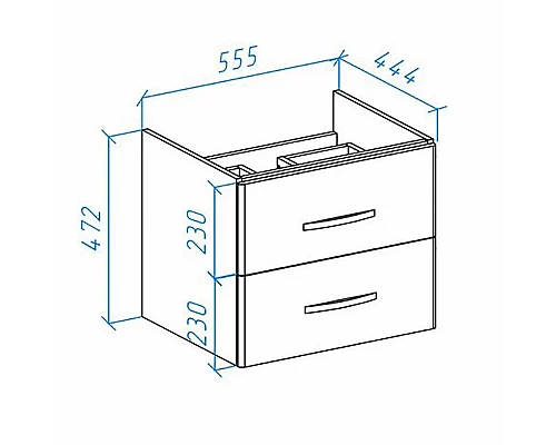 Приобрести Тумба под раковину Bellezza Рокко 60 4635309670034 подвесная Красная Белая в магазине сантехники Santeh-Crystal.ru