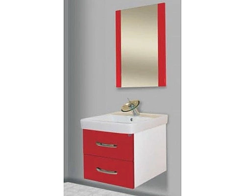 Приобрести Тумба под раковину Bellezza Рокко 70 4635311670039 подвесная Красная Белая в магазине сантехники Santeh-Crystal.ru
