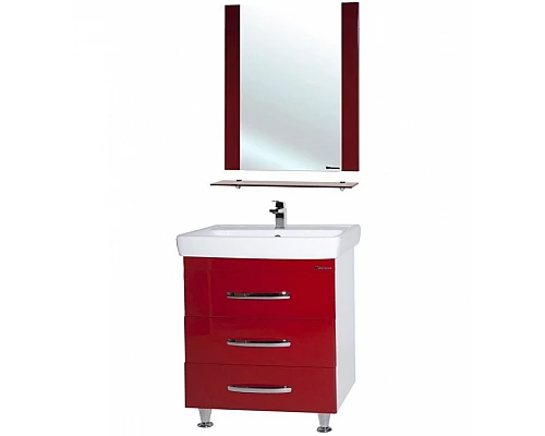 Купить Зеркало Bellezza Рокко 70 4613711030035 с полкой Красное в магазине сантехники Santeh-Crystal.ru