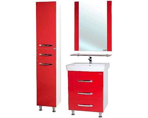 Купить Зеркало Bellezza Рокко 70 4613711030035 с полкой Красное в магазине сантехники Santeh-Crystal.ru