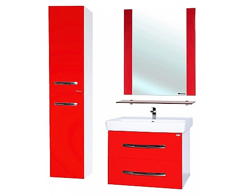 Купить Зеркало Bellezza Рокко 70 4613711030035 с полкой Красное в магазине сантехники Santeh-Crystal.ru