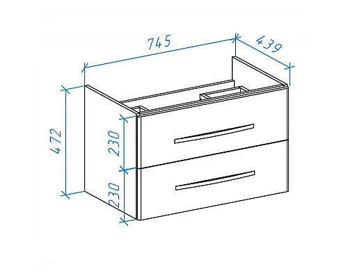 Купить Тумба под раковину Bellezza Рокко 80 4635313670075 подвесная Бежевая Белая в магазине сантехники Santeh-Crystal.ru