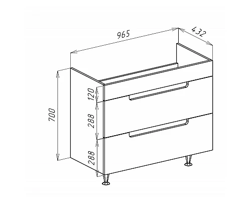 Приобрести Тумба под раковину Bellezza Сириус 100 4630217660368 Серебро в магазине сантехники Santeh-Crystal.ru