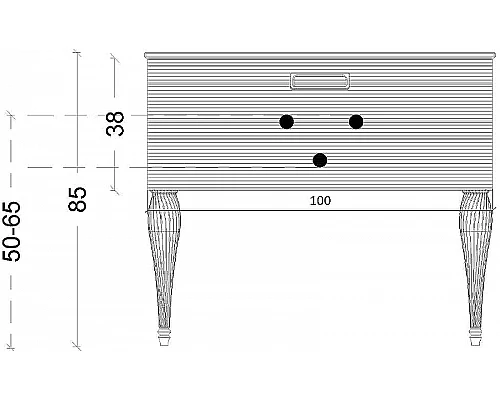 Купить Тумба под раковину Boheme Armadi Art Vallessi Avangarde Linea 100 842-100-WG подвесная Белая Золото в магазине сантехники Santeh-Crystal.ru