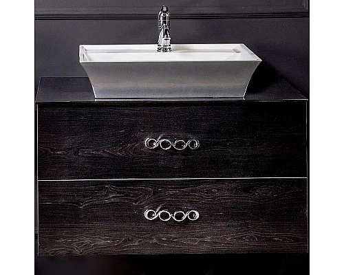 Купить Тумба под раковину Boheme Armadi Art NeoArt 100 831-100-BW подвесная Black Wood в магазине сантехники Santeh-Crystal.ru