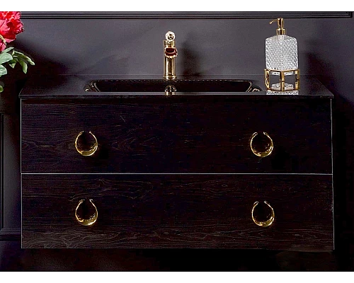 Купить Тумба под раковину Boheme Armadi Art NeoArt 100 831-100-BW подвесная Black Wood в магазине сантехники Santeh-Crystal.ru