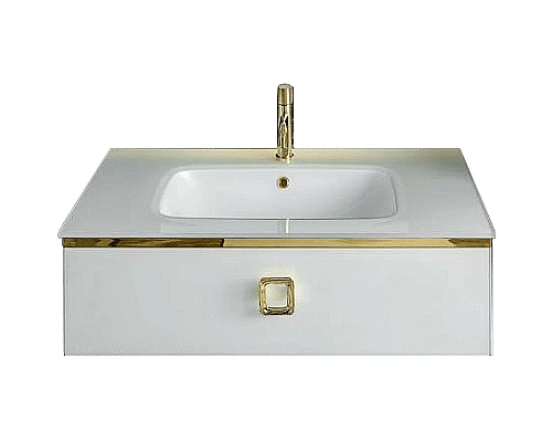 Приобрести Тумба под раковину Boheme Armadi Art Lucido 100 770-100-W подвесная Жемчужный белый в магазине сантехники Santeh-Crystal.ru