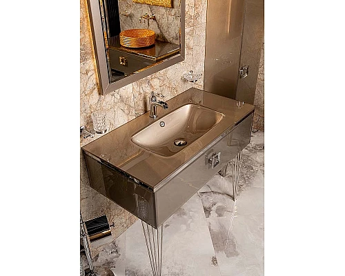 Купить Тумба под раковину Boheme Armadi Art Lucido 100 770-100-D подвесная Дельмар в магазине сантехники Santeh-Crystal.ru