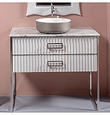 Тумба под раковину Boheme Armadi Art Monaco 100 867-100-WCR Белый глянец Хром