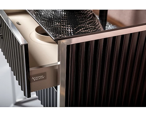 Заказать Тумба под раковину Boheme Armadi Art Monaco 80 867-080-BCR Черный глянец Хром в магазине сантехники Santeh-Crystal.ru