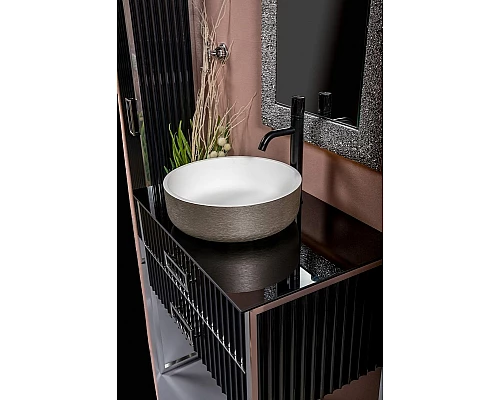 Заказать Тумба под раковину Boheme Armadi Art Monaco 80 867-080-BCR Черный глянец Хром в магазине сантехники Santeh-Crystal.ru