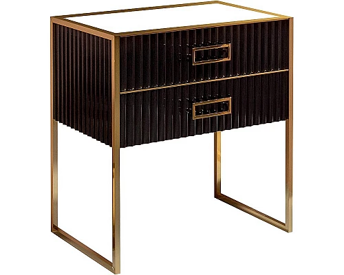 Заказать Тумба под раковину Boheme Armadi Art Monaco 80 867-080-BG Черный глянец Золото в магазине сантехники Santeh-Crystal.ru