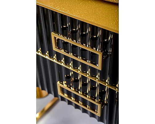 Заказать Тумба под раковину Boheme Armadi Art Monaco 80 867-080-BG Черный глянец Золото в магазине сантехники Santeh-Crystal.ru