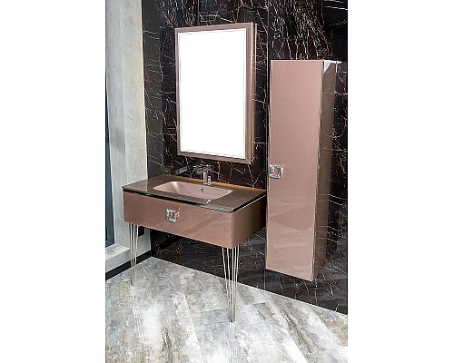 Купить Тумба под раковину Boheme Armadi Art Lucido 80 770-080-PU подвесная Лиловая в магазине сантехники Santeh-Crystal.ru