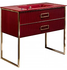Тумба под раковину Boheme Armadi Art Monaco 100 866-100-RG Бордо глянец Золото
