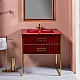 Заказать Тумба под раковину Boheme Armadi Art Monaco 100 866-100-RG Бордо глянец Золото в магазине сантехники Santeh-Crystal.ru