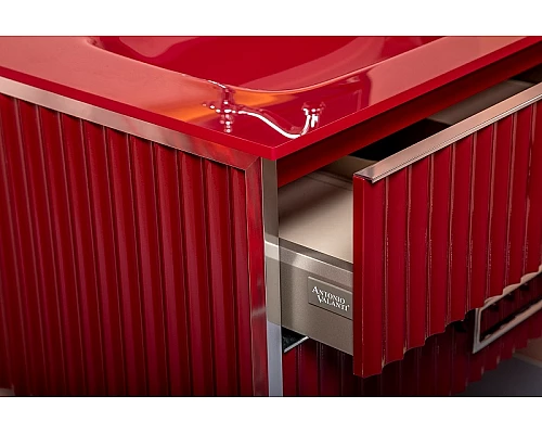 Заказать Тумба под раковину Boheme Armadi Art Monaco 100 866-100-RG Бордо глянец Золото в магазине сантехники Santeh-Crystal.ru