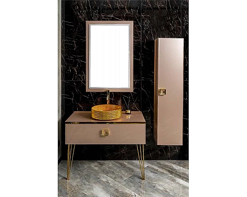 Заказать Тумба под раковину Boheme Armadi Art Lucido 100 770-100-Rose подвесная Пыльная роза в магазине сантехники Santeh-Crystal.ru