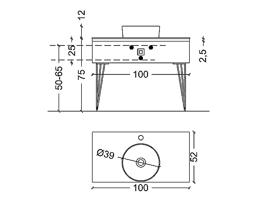 Заказать Тумба под раковину Boheme Armadi Art Lucido 100 770-100-Rose подвесная Пыльная роза в магазине сантехники Santeh-Crystal.ru