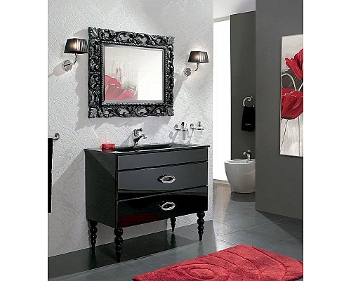 Купить Зеркало Cezares 75 620/A Nero Argento в магазине сантехники Santeh-Crystal.ru