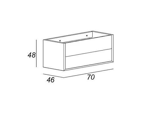 Приобрести Тумба под раковину Cezares Bellagio 70 54714 подвесная Bianco Opaco в магазине сантехники Santeh-Crystal.ru