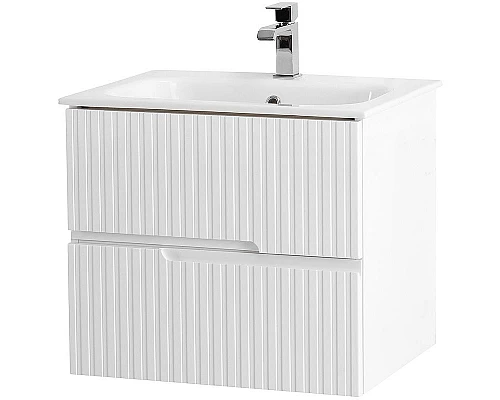 Купить Тумба под раковину Cezares Duet 60 DUET-600-2C-SO-BO подвесная Bianco Opaco в магазине сантехники Santeh-Crystal.ru