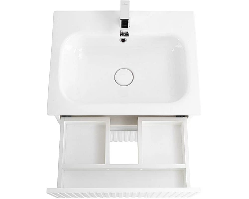 Купить Тумба под раковину Cezares Duet 60 DUET-600-2C-SO-BO подвесная Bianco Opaco в магазине сантехники Santeh-Crystal.ru