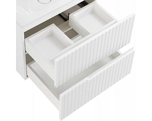 Купить Тумба под раковину Cezares Duet 60 DUET-600-2C-SO-BO подвесная Bianco Opaco в магазине сантехники Santeh-Crystal.ru