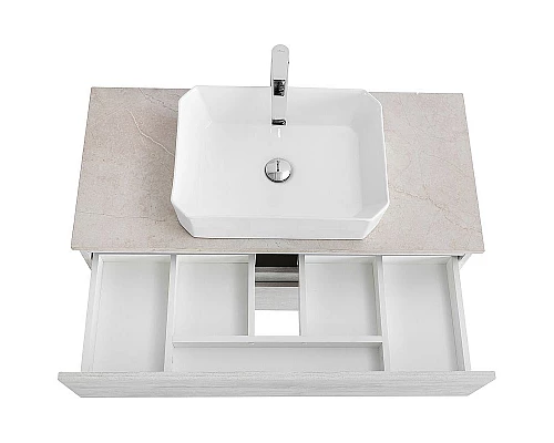 Приобрести Тумба под раковину Cezares Molveno 46 100 MOLVENO 46-100-2C-SO-LB подвесная Legno Bianco в магазине сантехники Santeh-Crystal.ru