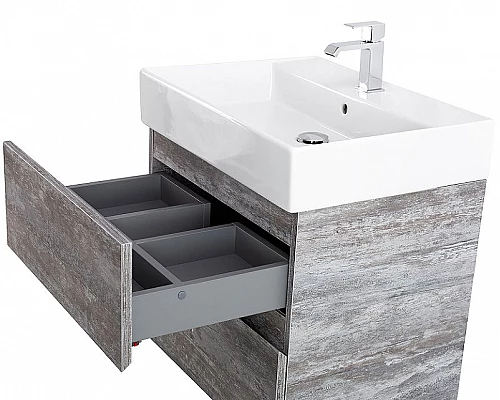 Заказать Тумба под раковину Cezares Molveno 46 60 MOLVENO 46-60-2C-SO-LG подвесная Legno Grigio в магазине сантехники Santeh-Crystal.ru