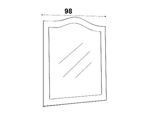 Зеркало Cezares Rubino 98 RUBINO.SP.BLO Bianco laccato opaco