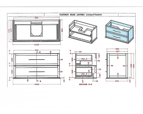 Подвесной шкаф Cezares Tiffany 34 54961 Nero grafite