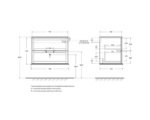 Тумба под раковину Cezares Tiffany 75 55330 подвесная Verde opaco